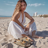 Sandalia Bari Leopardo Mujer