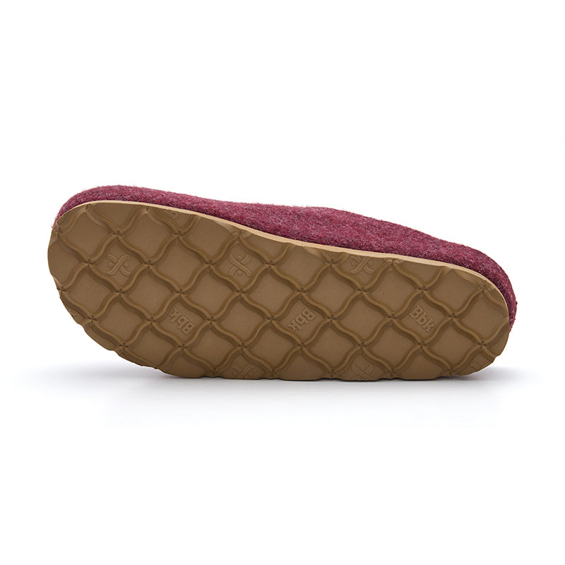 Imagen del producto Zueco Boston Fieltro Rojo