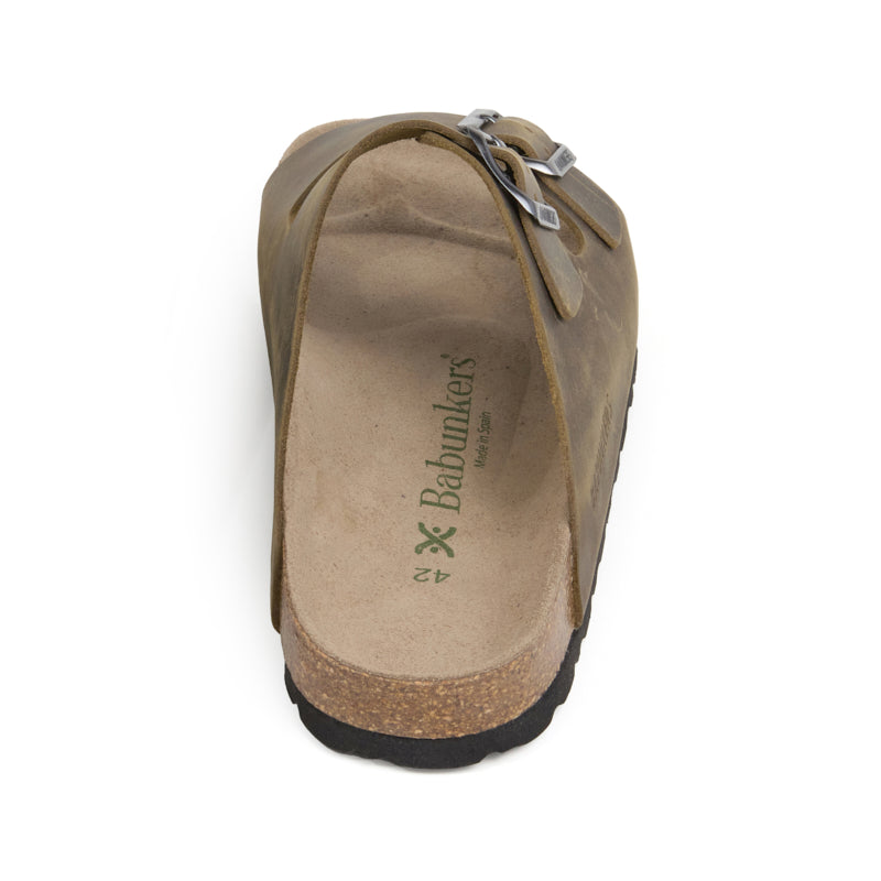 Imagen del producto Sandalia Bari Piel Natural Kaki Hombre