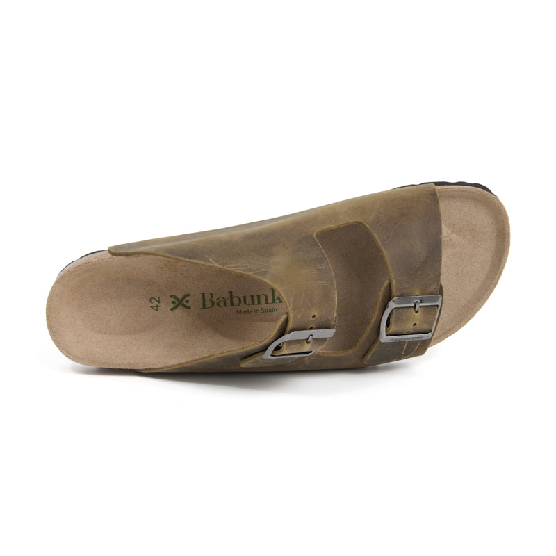 Imagen del producto Sandalia Bari Piel Natural Kaki Hombre