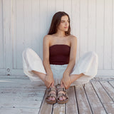 Sandalia Bari Bold Arena Marron Mujer